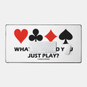 何のカードだ遊った?4枚のカードがユーモアに合う デスクマット (キーボード&マウス)