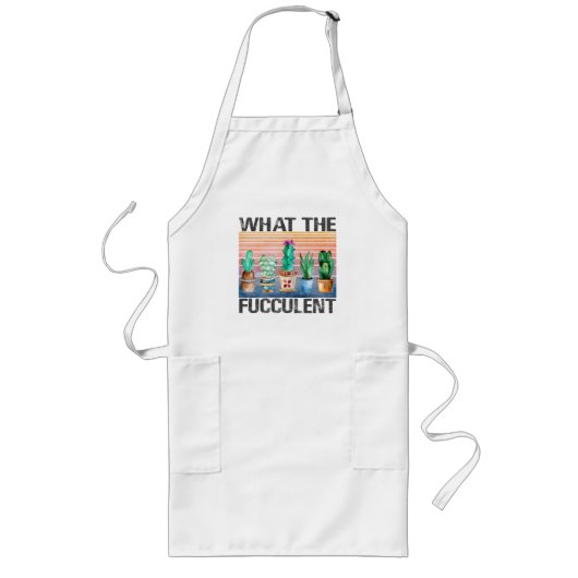 何のサボテンユーモアのあるだ ロングエプロン (正面)