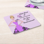 何のプリンセスが分からない？ スクエアペーパーコースター (アングル)