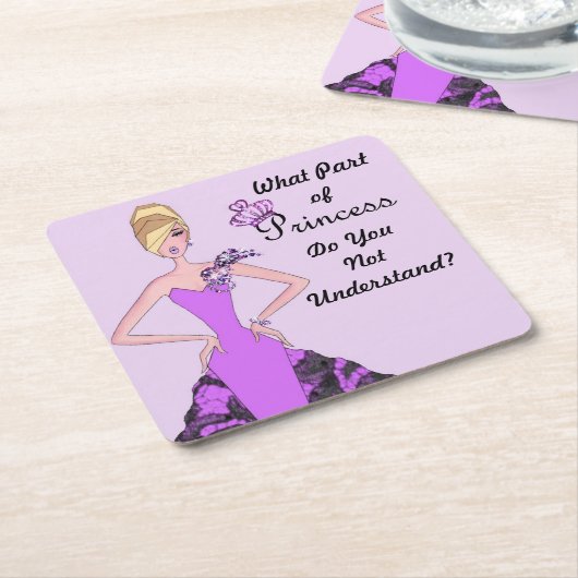 何のプリンセスが分からない? スクエアペーパーコースター (アングル)