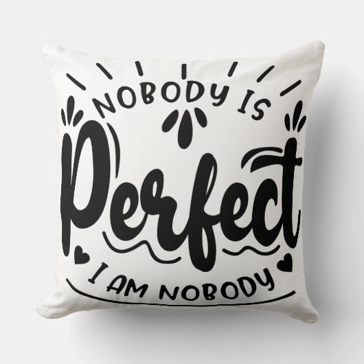 何の体も完璧ではない私は皮肉おもしろい的な現状ではない クッション (正面)