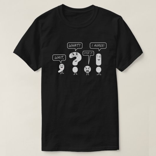 何の句読点おもしろい先生ギフトを待つクール Tシャツ (デザイン正面)
