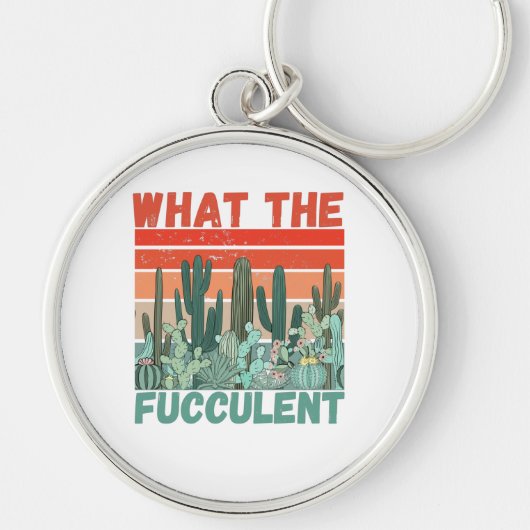 何の愚かなサボテンはガーデニングを吸う キーホルダー (正面)