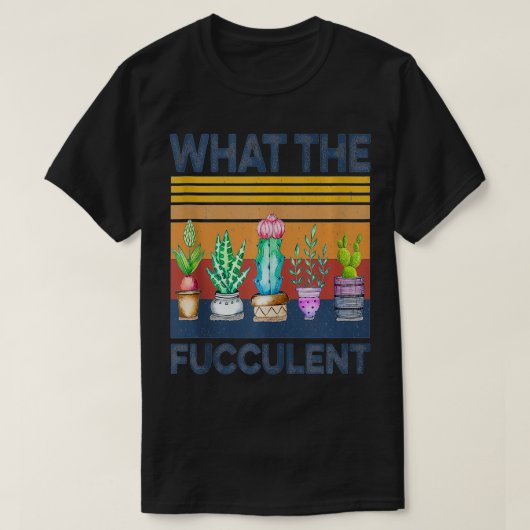 何の機能サボテン多肉植物ガーデン Tシャツ (デザイン正面)