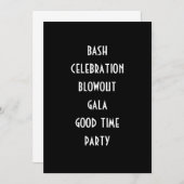 何の理由も祝なく招待状 招待状 (正面/裏面)