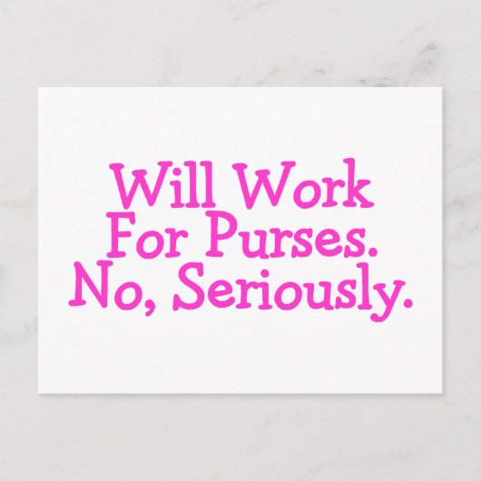 何の目的もなく働く ポストカード (正面)