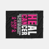 何の間違いもないのに神によってがんの治癒ができる フリースブランケット (正面(横))