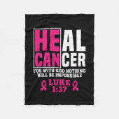 何の間違いもないのに神によってがんの治癒ができる フリースブランケット (正面)