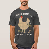 何の鶏のお尻が推測なぜ鶏もも Tシャツ (正面)