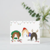 何もお尻はブルドッグ・クリスマス シーズンポストカード (スタンド正面)