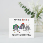 何もお尻Aシェプドッグのクリスマス シーズンポストカード (スタンド正面)