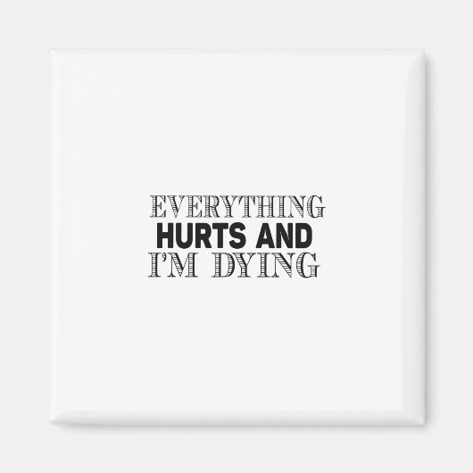 何もかもが痛くて私は死にそうだ マグネット (正面)