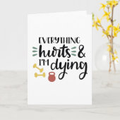 何もかもが痛くて私は死にそうです カード (黄色い花)