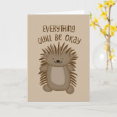 . .何もかもがOKかわいい漫画の山嵐 カード (黄色い花)