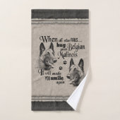 何もかも失敗した時のベルギーのマリノアート引用文 バスタオルセット (ハンドタオル)