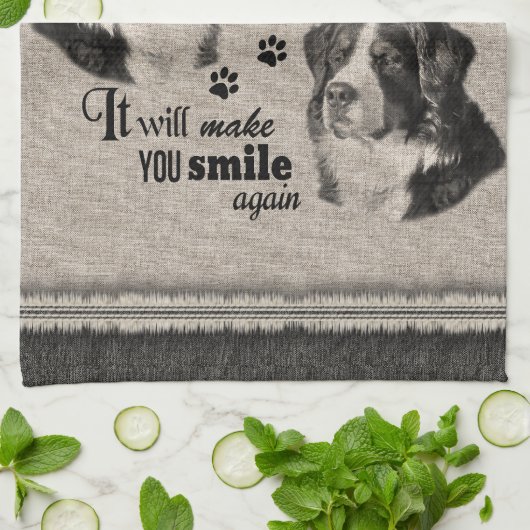 何もかも失敗するベルネーズマウンテンドッグ引用文 キッチンタオル (折り畳み)