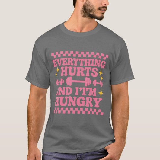 何もかも痛くて腹が空いている Tシャツ (正面)