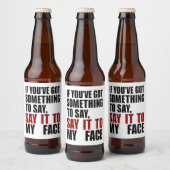 何もしか私の得顔に言いたいことがある ビールラベル (ボトル)