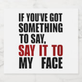 何もしか私の得顔に言いたいことがある ビールラベル (シングルラベル)