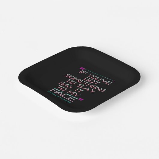 何もしか私の得顔に言いたいことがある ペーパープレート (傾斜あり)