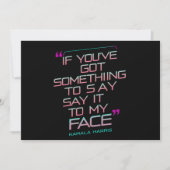 何もしか私の得顔に言いたいことがある 招待状 (正面)