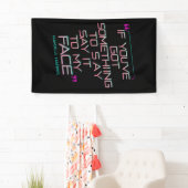 何もしか私の得顔に言いたいことがある 横断幕 (インサイチュ)