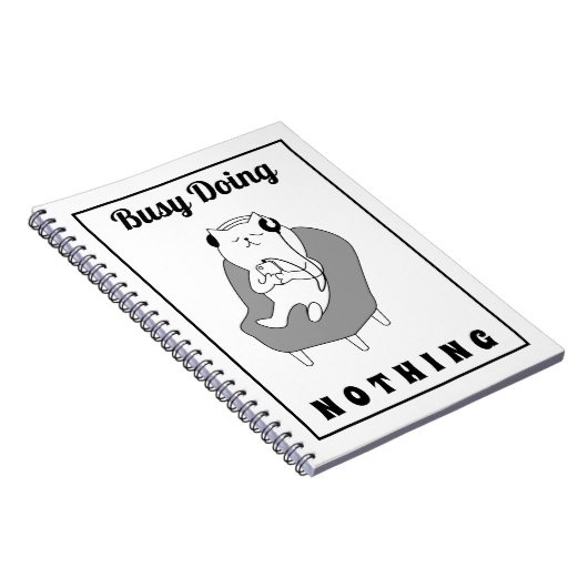 何もしていないのにかわいい猫 面白いユーモア ノートブック (右側)