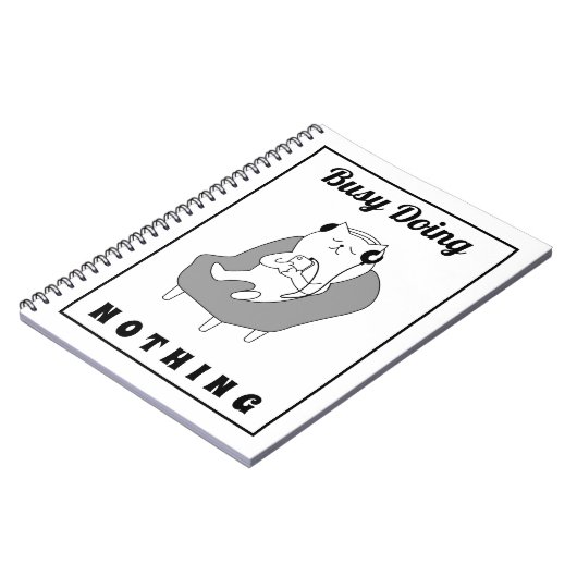 何もしていないのにかわいい猫 面白いユーモア ノートブック (左側)