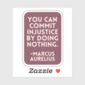 何もしないことによる不正 | Burgundy Stoic シール (シート)