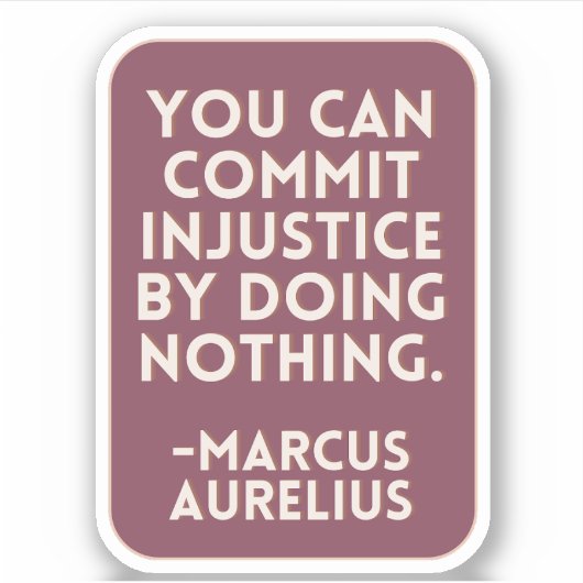 何もしないことによる不正 | Burgundy Stoic シール (正面)