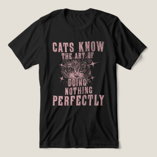 何もしないマスター – リラックスの猫好き トライブレンドＴシャツ