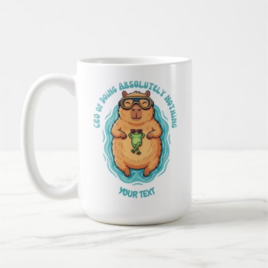 何もしないCEOカピバラカスタム コーヒーマグカップ (左)