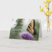 「何もしも変わったことはない」 バタフライ引用文 カード (黄色い花)