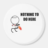 何もすることがここレイジ顔ミーム マグネット (正面)