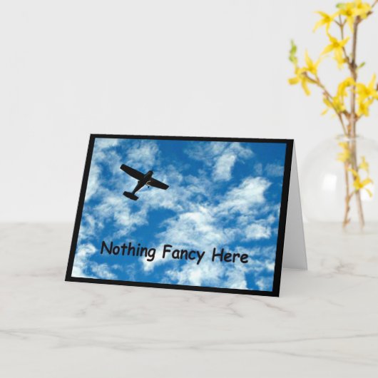 何もなファンシーい飛行機の母のデイカードだ！ カード (黄色い花)