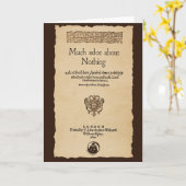 何もについての多くの騒ぎへの前部部分Quarto カード (黄色い花)