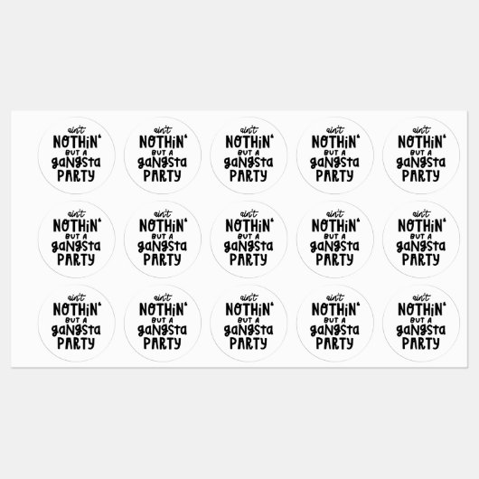 何もギャングパーティー旧学校ヒップホップ ラップの ラベル (シート)