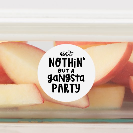 何もギャングパーティー旧学校ヒップホップ ラップの ラベル (貼付)