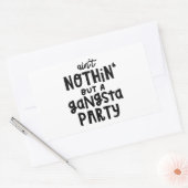 何もギャングパーティー旧学校ヒップホップ ラップの 長方形シール (封筒)