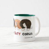何もコーギーのマグを接合しません ツートーンマグカップ (正面右)