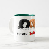 何もコーギーのマグを接合しません ツートーンマグカップ (正面左)