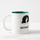 何もコーギーのマグを接合しません ツートーンマグカップ (左)