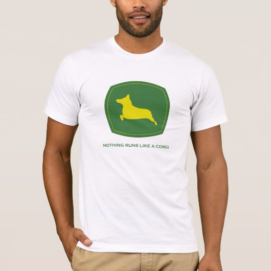 何もコーギーの人のTシャツのように走りません Tシャツ (正面)