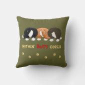 何もコーギーを接合しません クッション (裏面)