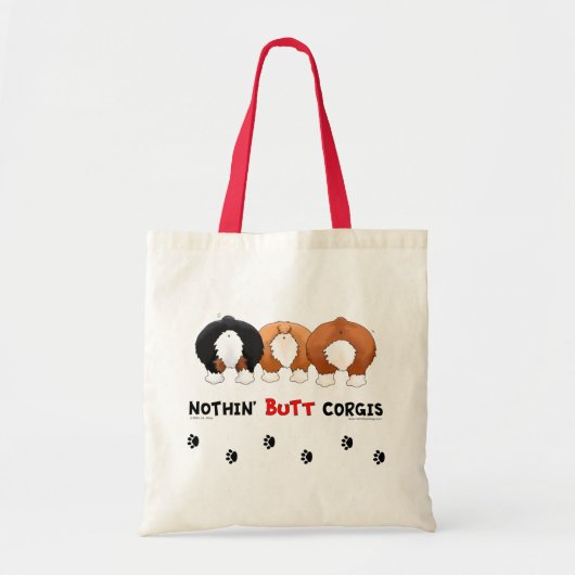 何もコーギーを接合しません トートバッグ (正面)
