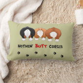 何もコーギーを接合しません ランバークッション (ブランケット)
