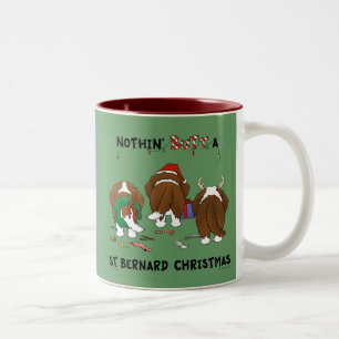 何もサンベルナール峠のクリスマスを接合しません ツートーンマグカップ