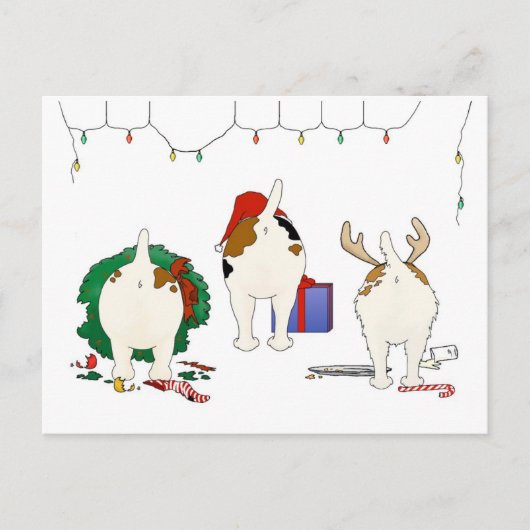 何もジャックのクリスマスを接合しません シーズンポストカード (正面)