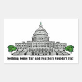 何もタールと羽が直せなかった 長方形シール (正面)