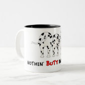 何もダルマチア人のマグを接合しません ツートーンマグカップ (正面左)